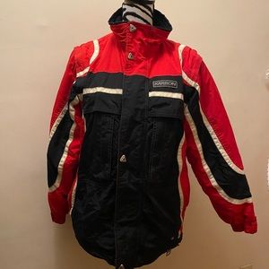 Karbon red and black kids winter ski coat size 16